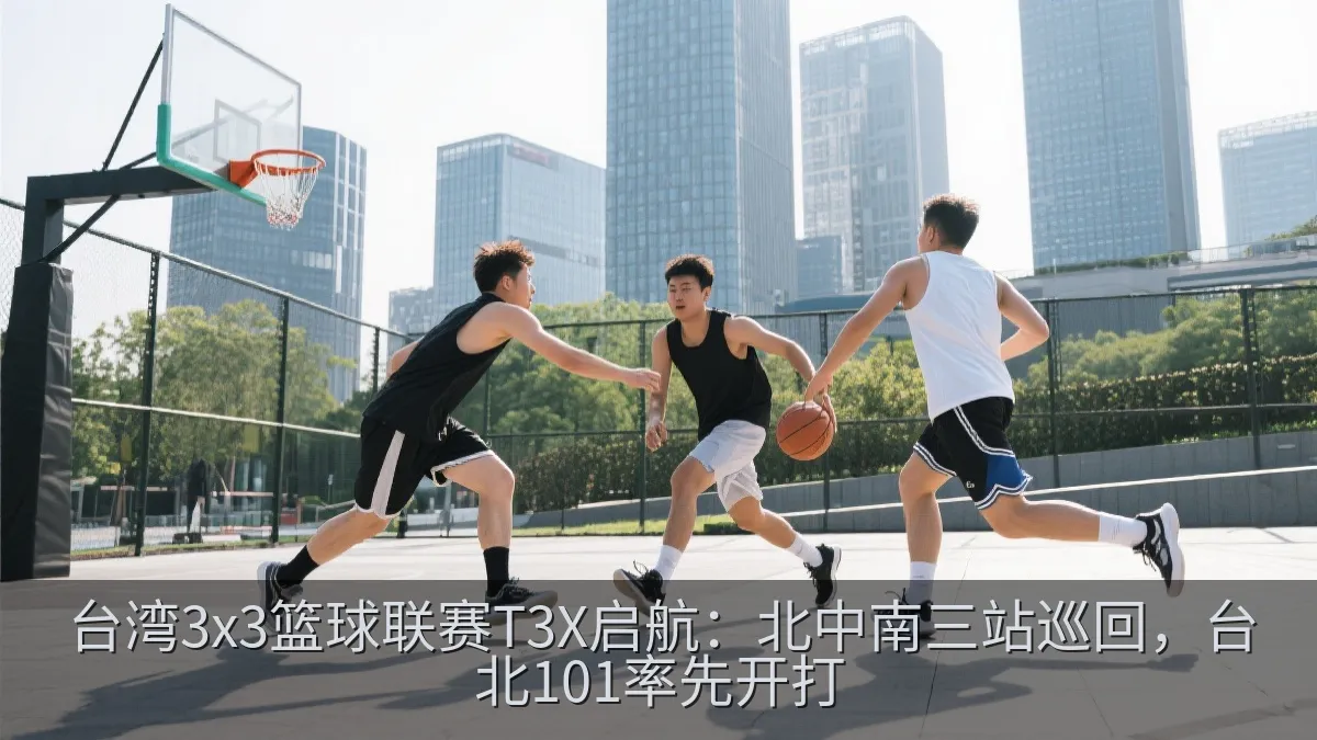 城市广场户外篮球场举行三人篮球比赛